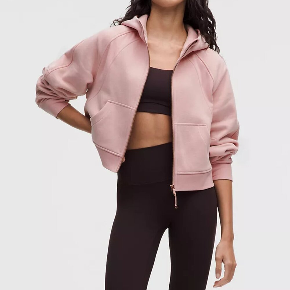 NWT lululemon Scuba Oversized Full-Zip Hoodie, Pink Haze/Rose Gold, Size XS/S - Picture 2 of 5
